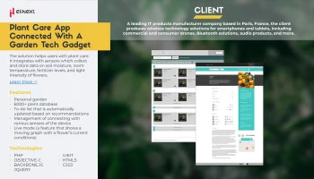 Plant Care App Connected With A Garden Tech Gadget