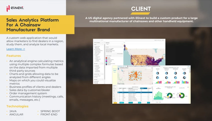 Sales Analytics Platform For A Chainsaw Manufacturer Brand Sales Analytics Platform For A Chainsaw Manufacturer Brand