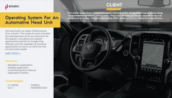 Operating System For An Automative Head Unit